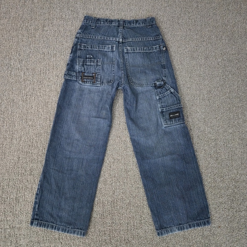 Paco Jeans Boys 8 Blue Baggy Skater Carpenter Loose Wide Leg 90s Y2K Vintage - Picture 6 of 9